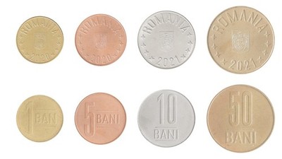 Romania 1-50 Bani, 4 Pieces Set, 2018-2024, KM #441-444, Mint