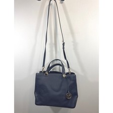 Michael Kors Annabelle Pebbled Leather Tote Crossbody Shoulder Bag Navy NWOT