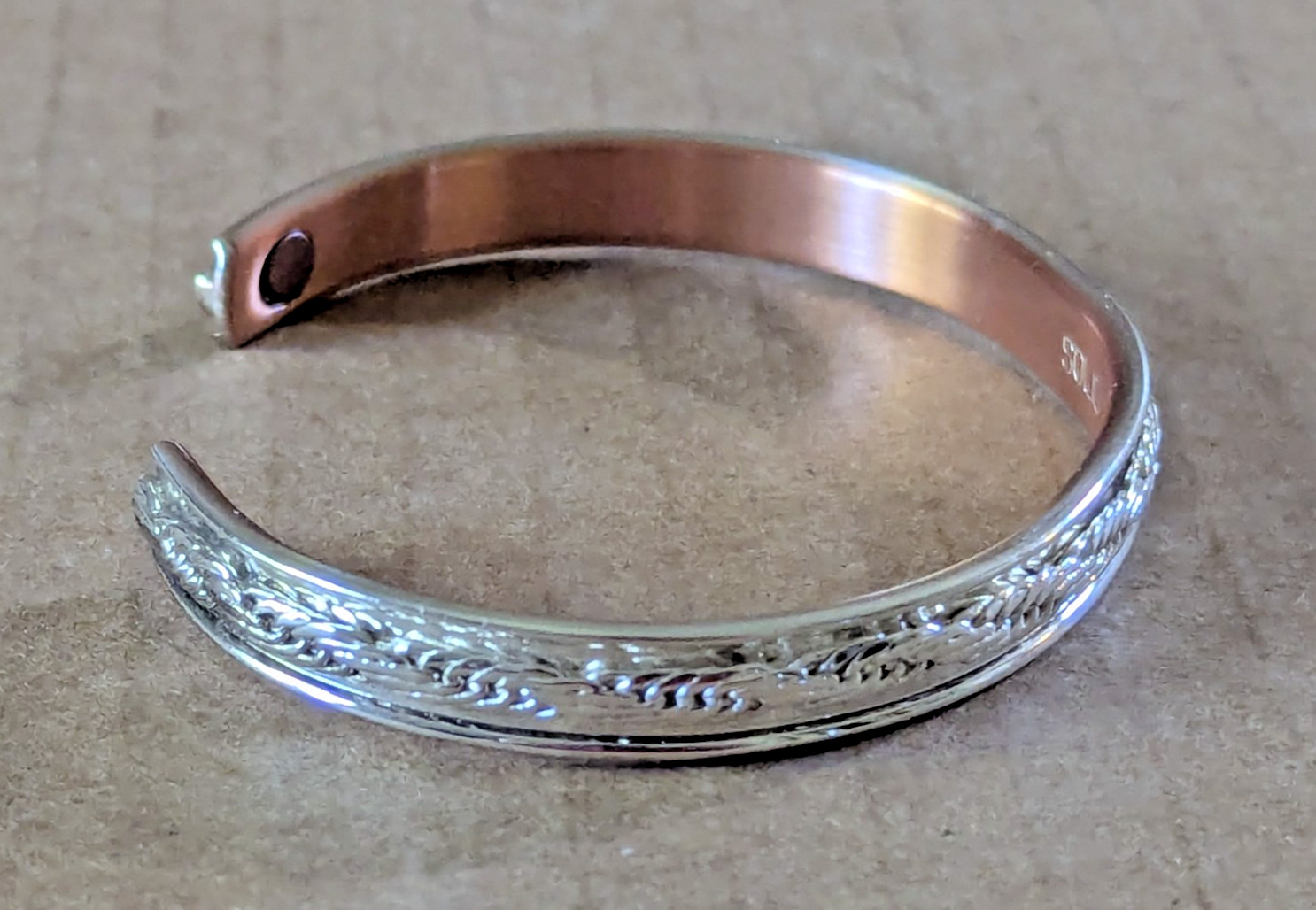 Vintage Solid Copper Cuff Bracelet - image 4