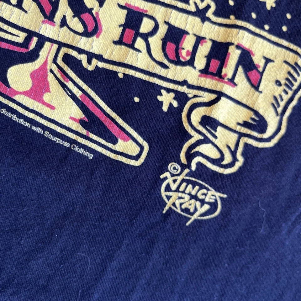 Camiseta Kustom Kreeps Mans Ruin Vince Ray Para Hombre Grande Y2K Sourpuss Rockabilly Foto 3 de 4