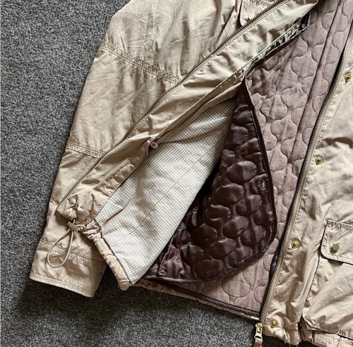 Zara Giacca Antipioggia Leggera Cappotto Roll Away Cappuccio Fodera Rimovibile Marrone Donna Piccolo - Foto 8 di 15