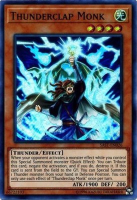 Thunderclap Monk - SAST-EN026 - Super Rare - Unlimited Edition - Moderately Play