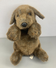 Folkmanis Puppet Sitting Dog Brown 16" Puppy Furry Full Body Hand Puppet