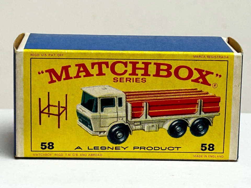 Matchbox No. 58 D.A.F. Camión viga con caja original, bonito Foto 3 de 4