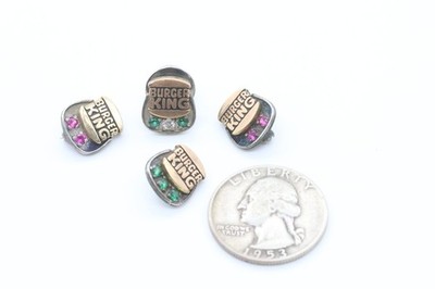 Sterling Silver Emeralds Rubies Diamond Burger King Employee