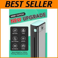 M08F Wireless Tattoo Printer with Smart App, Black & Green
