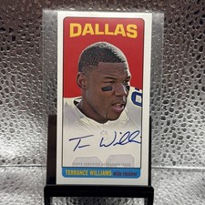 TERRANCE WILLIAMS 2013 TOPPS COWBOYS TALL BOY ON CARD RARE ROOKIE AUTO RC #15. rookie card picture