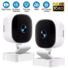 2x Camaras De Seguridad Wifi Casa Exterior Inalambrica Con Vision Nocturna 1080P