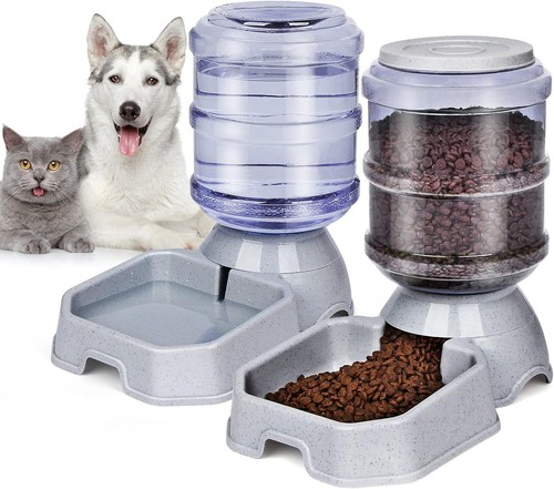 Pet Feeder and Water Food Dispenser Automatic for Dogs Cats, 100% BPA-Free