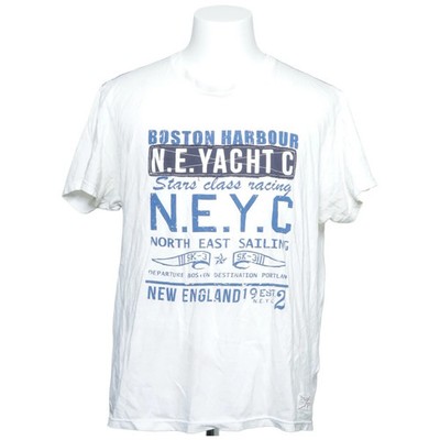 Etirel Campus Sportswear, T-shirt, Größe: XL, Weiß/Blau, Baumwolle, Print #E4C