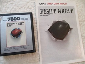 Atari 7800 Cartridges + Manuals  - BARNYARD;FIGHT NIGHT;FOOD FIGHT;HUEY - Tested