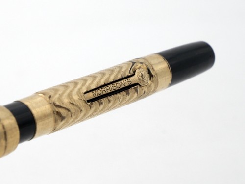 STYLO PLUME ANCIEN - FOUNTAIN PEN - MORRISON - PLAQUÉ OR 14 CARATS - Picture 8 of 10