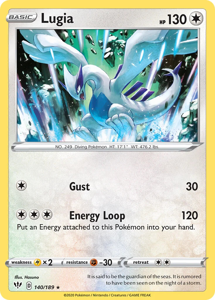 Lugia 140/189 Darkness Ablaze Pokemon Card NM