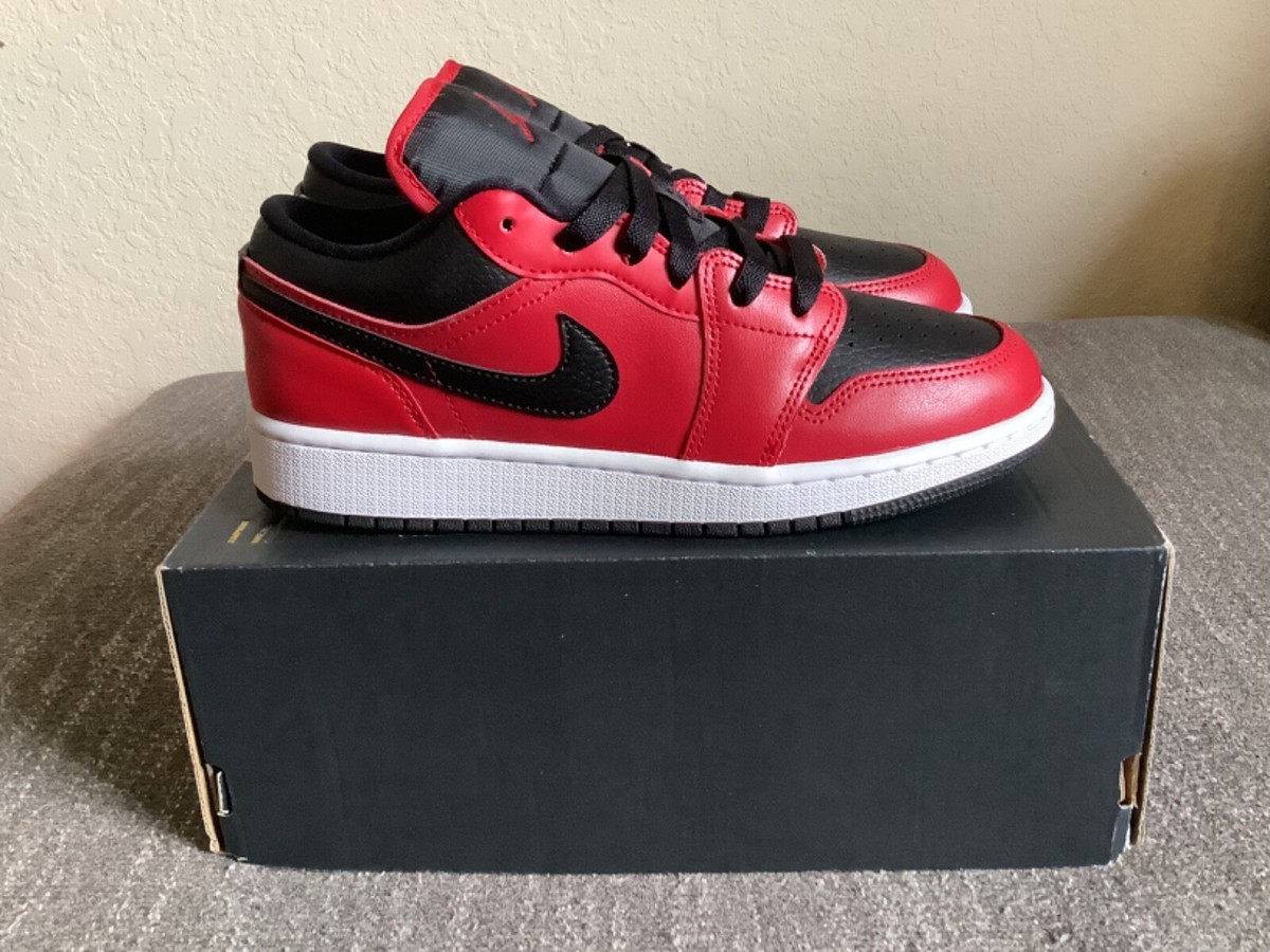 Nike Air Jordan 1 Low (GS) Red Black 553560-605 Size 6Y | eBay