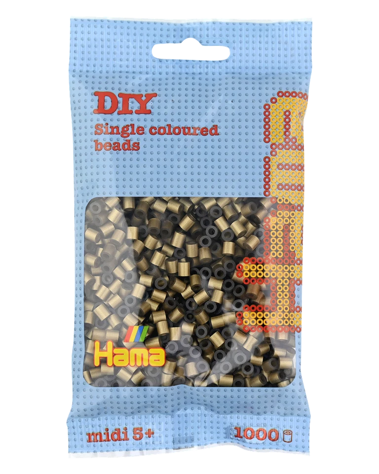 1000 Midi Bügelperlen - Bronze 207-63 Ø 5 mm Hama Perlen Steckperlen Beads