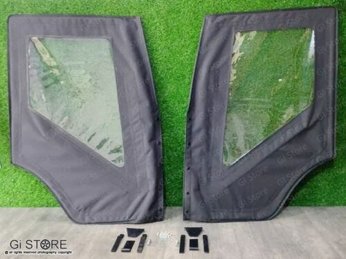 Soft Top Set for Willys Jeep CJ3A/3B-Fits Civil Bow Frame - Black Denim - Picture 13 of 20