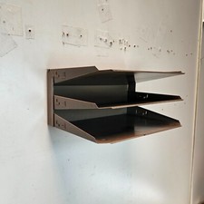 Vintage 3-Tier Wall-Mounted / Desktop Steel File Organizer