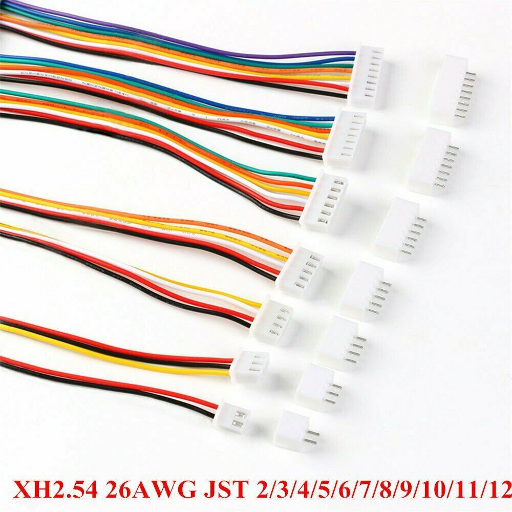 5Sets JST XH2.54 XH 2.54mm Wire Cable Connector 2/3/4/5/6/7/8/9/10