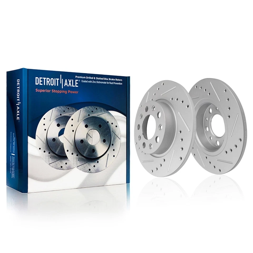 Rotores de freno delanteros traseros perforados pastillas de freno para Fiat 500X Jeep Renegade Compass Foto 4 de 4