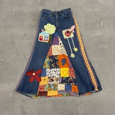 Vintage 70s 80s Orange Tab Handmade Skirt Big E USA Made Rare Custom 26 Waist