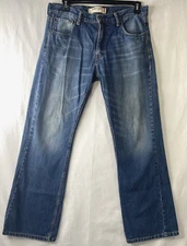 Levis Jeans Men's 34x30.5 Blue Denim 527 Bootcut Leg 100% Cotton Medium Wash