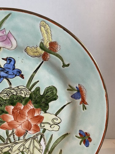 CHINESE “QING DYNASTY” BEAUTIFULLY DECORATED PLATE, 1970, TAGS ON BACK, Macau - Bild 2 von 10