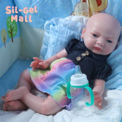 17'' Realistic Lifelike Reborn Baby Dolls Soft Body Solid Silicone Dolls  Newborn