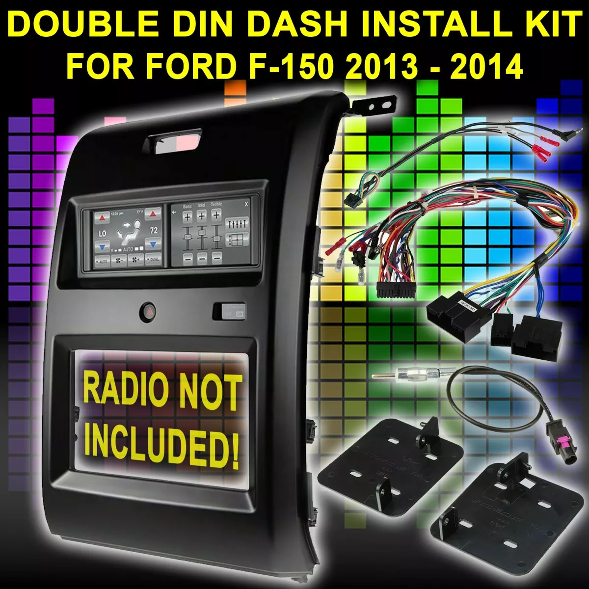 SCOSCHE ITCFD02B DOUBLE DIN CAR STEREO DASH INSTALL KIT FOR 2013