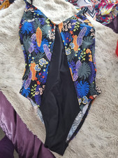 WOMENS FIGLEAVES SOFT PLUNGE TUMMY CONTROL SWIMSUIT BNWT NEW SIZE 6