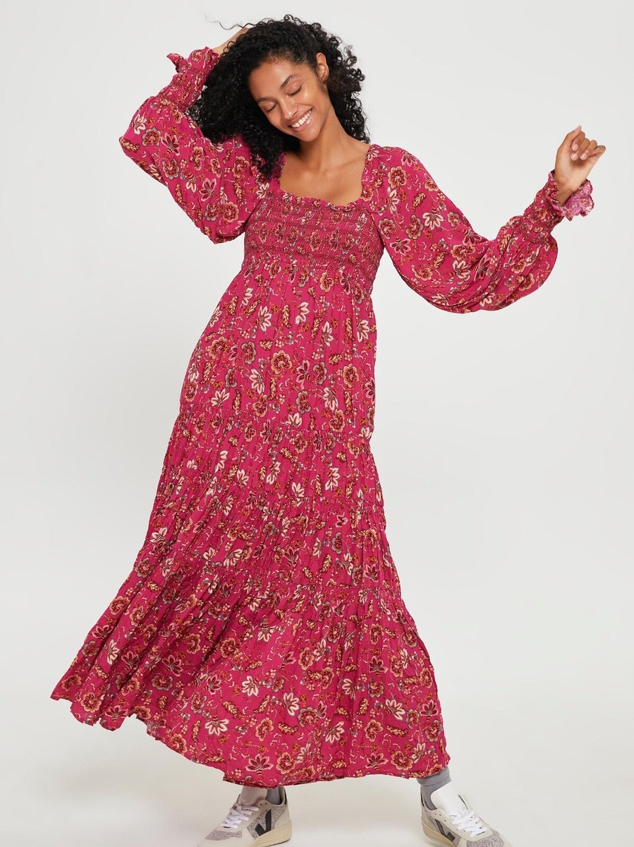 chinese dress ladies Sweet Escape Floral Maxi Dress Natural/Pink / M main image 1