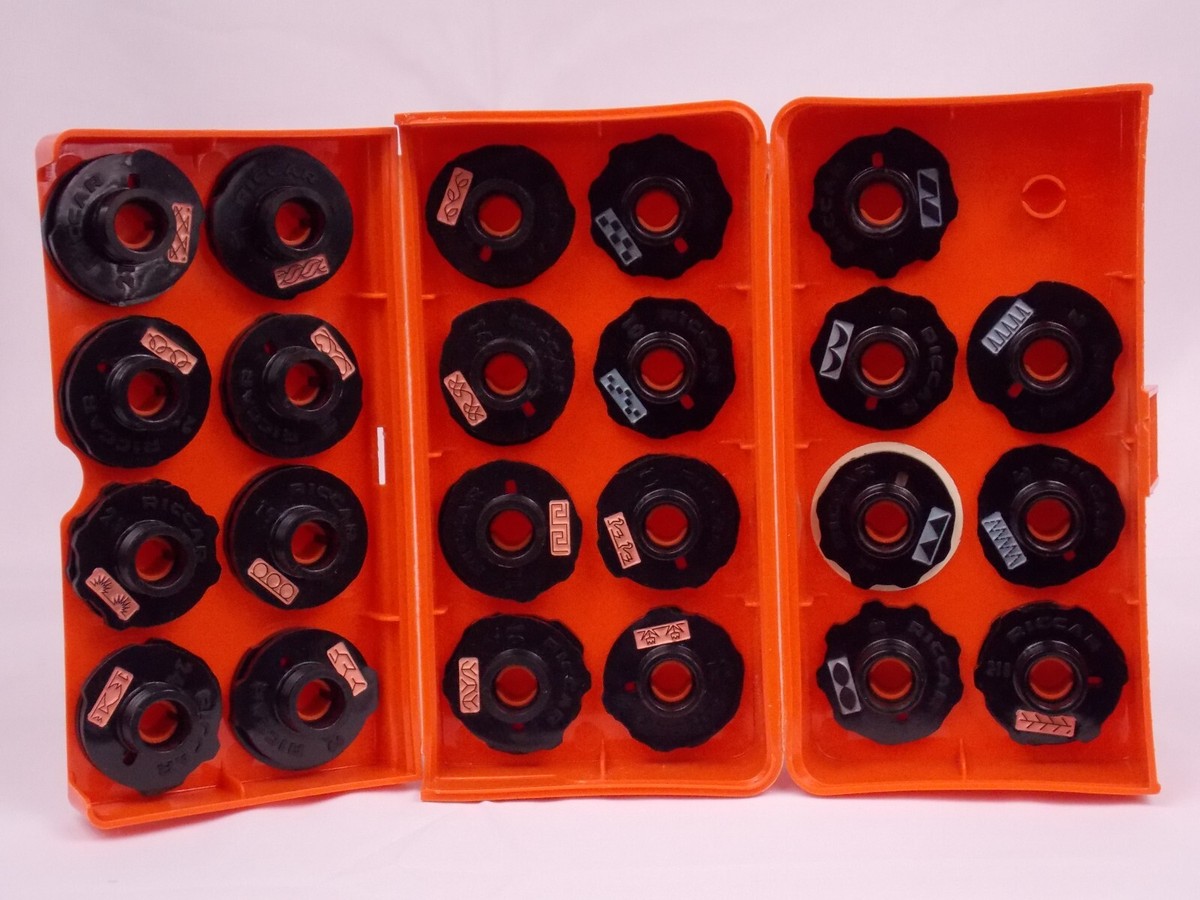 Set of 23 Vintage Riccar 888 Sewing Machine Cam Discs With