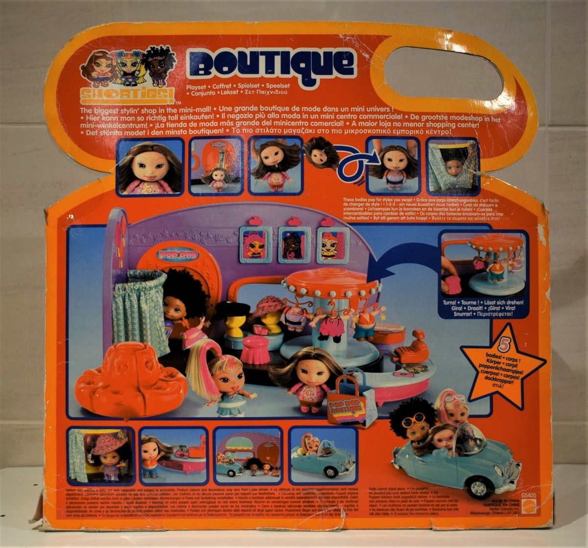 SHORTIES GIA POP PODS BOUTIQUE 30 PIECE SET By MATTEL DIFFERENT BODIES