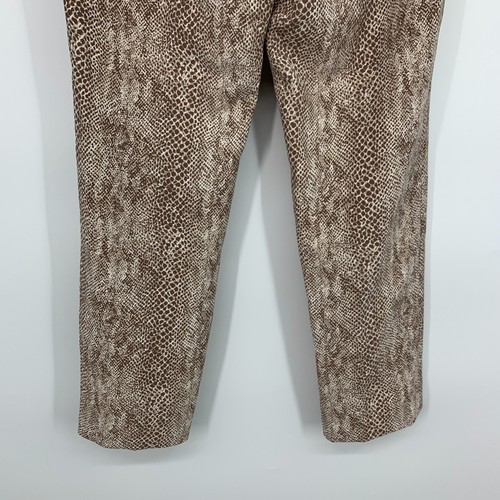 Banana Republic Pants Womens Size 4 Avery Snake Print Straight Ankle Brown - Picture 9 of 10
