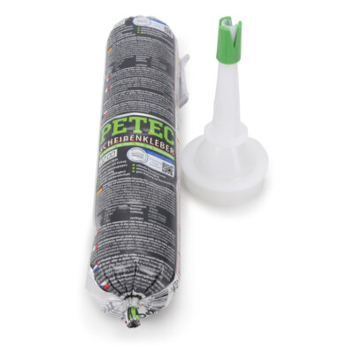 PETEC Scheibenkleber Schlauchbeutel + Düse Front,Heck-Seitenscheibe 400ml