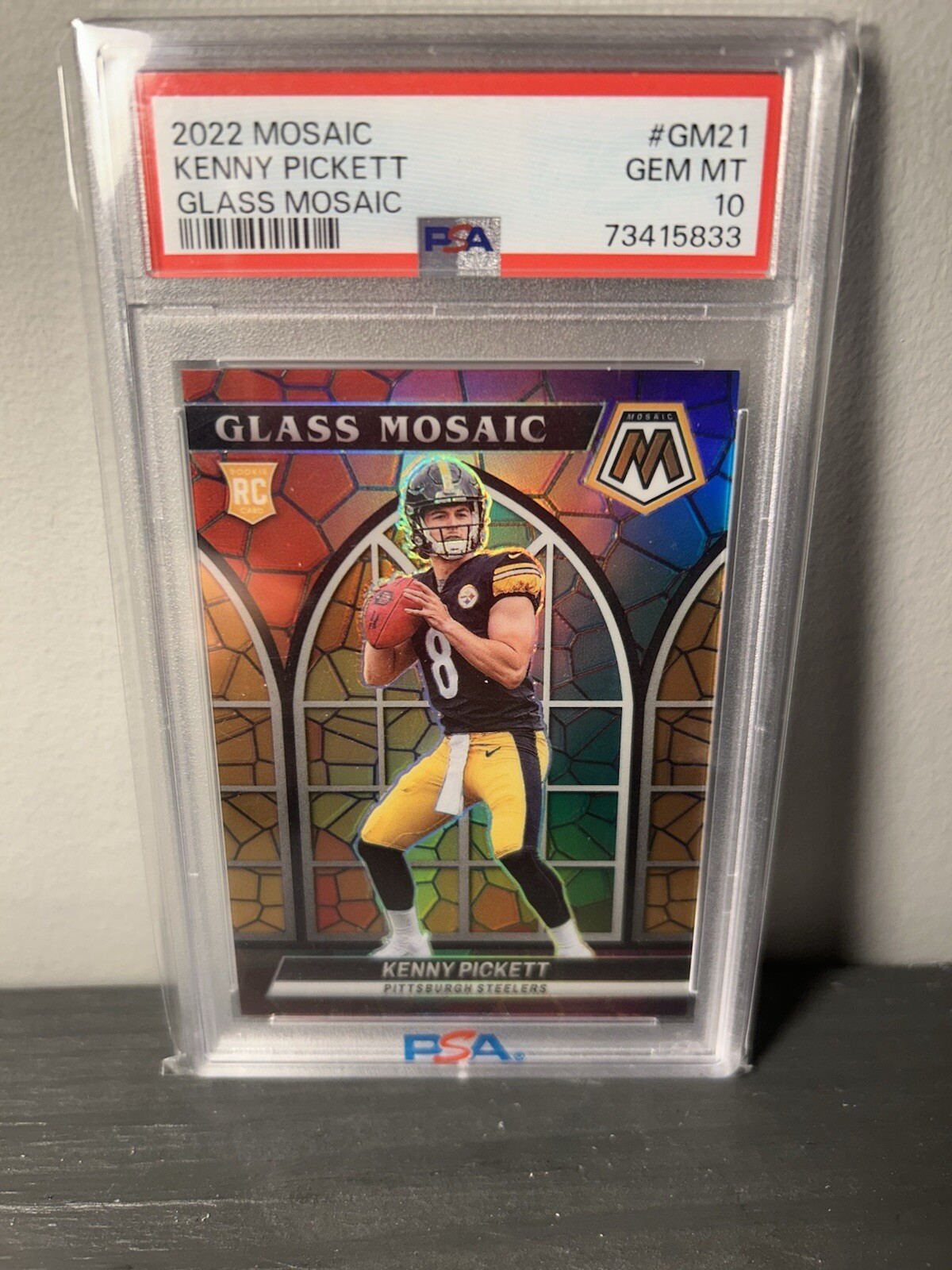 2022 PANINI MOSAIC KENNY PICKETT ROOKIE GLASS MOSAIC!!!! #GM21 PSA 10 Browns QB