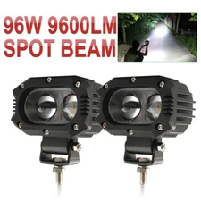 4inch 96W Offroad LED Work Light Bar Spot Flood Beam DRL 4x4  ATV Truck Car SUV