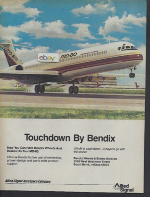 MCDONNELL DOUGLAS MD-80 TOUCHDOWN ALLIED SIGNAL BENDIX WHEELS-BRAKES ...