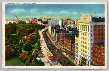 Tremont Street. Boston Mass. Postcard
