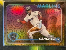 2024 Topps Series 2 #580 Jesus Sanchez ⚾Miami Marlins⚾💥 Holiday Fireworks💥
