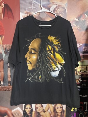 Vintage y2k 2000s Bob marly lion tshirt size xl