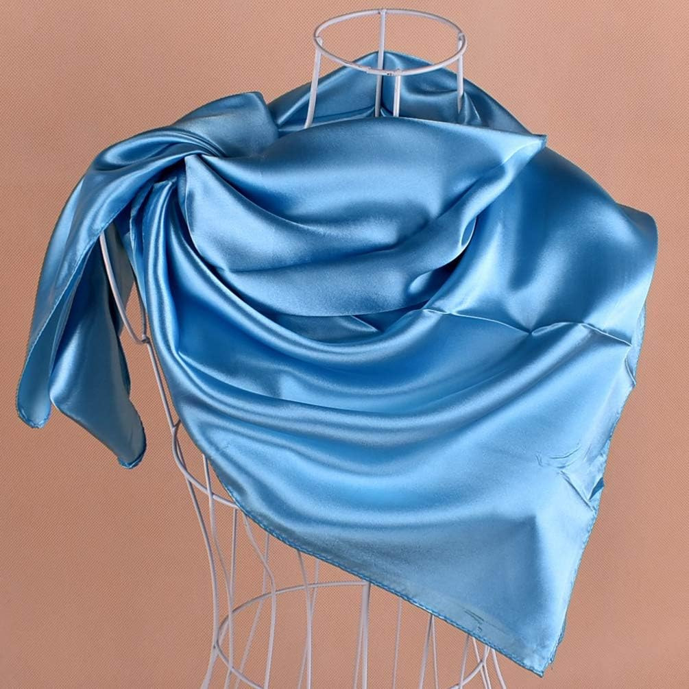 35" Womens Large Satin Square Scarf Silk Feeling Hair Wrapping Gift Headscarf Sc