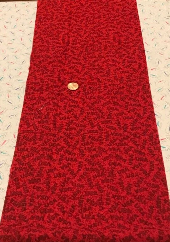 "USA" * Tonal Reds * David Textiles * 100% Cotton Remnant * 8" x 21" - Image 3 of 4