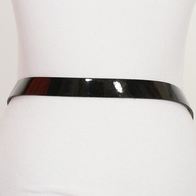 MICHAEL KORS Black White Pebbled Logo Patent Leather Reversible Signature Belt M MICHAEL KORS Black White Pebbled Logo Patent Leather  main image 4