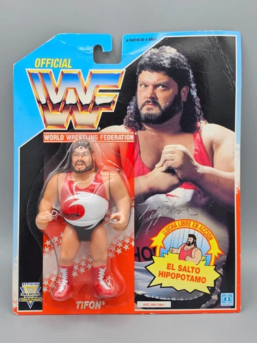 WWE WWF Hasbro Typhoon Series 3 MOC Vintage VTG Spanish Card Wrestling Figure