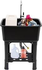 Zlewozmywak użytkowy Umywalka użytkowa Wanna na pranie z kranem i umywalką Wolnostojący zlewozmywak