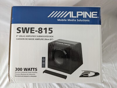 ALPINE SWE-815 Aktive Subwoofer Box 20 cm / 8'' Zoll BASS Woofer NEU