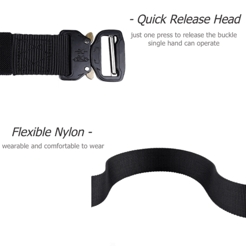 BELT Casual Military Tactical Men Army Adjustable Quick Release Pant Waistband - Picture 5 of 14