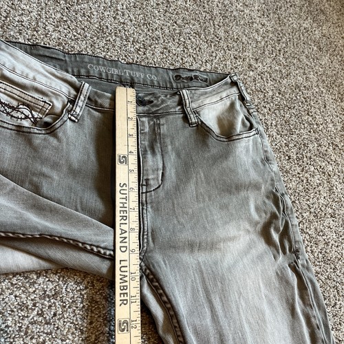 Cowgirl Tough Co Dusty Road Jeans 33x33 (32 X 31.5) Stone Washed Brown Denim - Picture 8 of 18