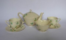 Belleek Shamrock Harp patt'n Tea service for two. (2nd Black Mark, 1891 - 1926)