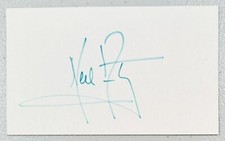 Neil Armstrong Signed Autographed 3x5 Card Beckett BAS Apollo 11 NASA Astronaut